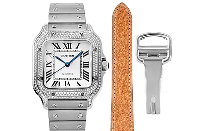 3K Factory Cartier Santos de Cartier Watch Silver Classic - Top Replica Watch