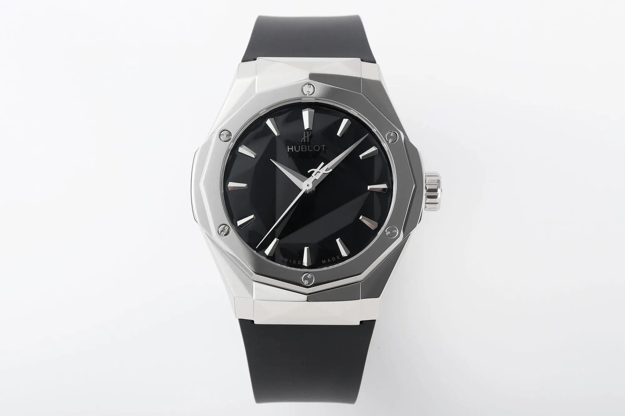 GS Factory Hublot Classic Fusion x Richard Orlinski Black Dial Stainless Steel Rubber Strap Super Clone Watch