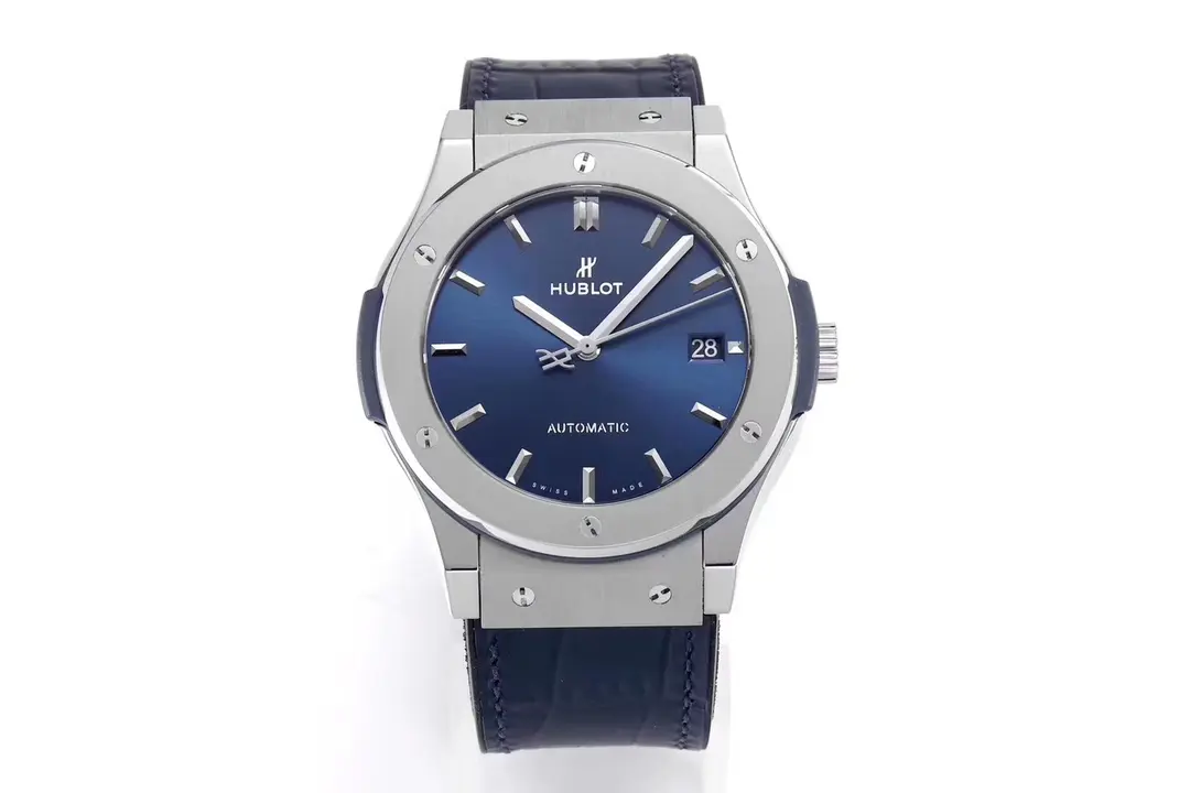 TMF Factory Hublot Classic Fusion WWF Replica Watch - Titanium Case, Blue Dial, Automatic Movement, Super Clone Quality