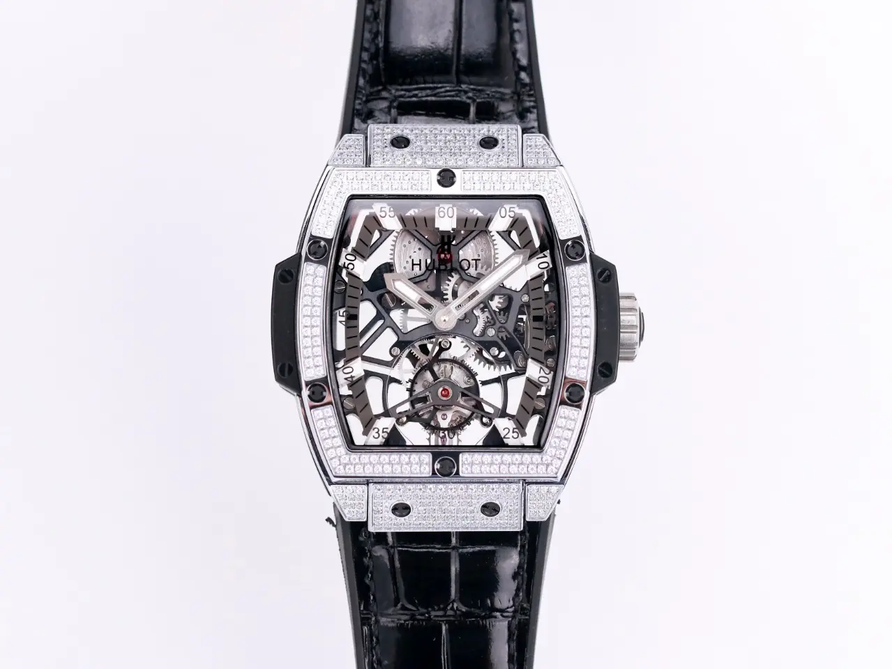 HB Factory Hublot Masterpiece 906 Tourbillon Watch - Rose Gold/Platinum, Black Leather Strap, Super Clone Edition