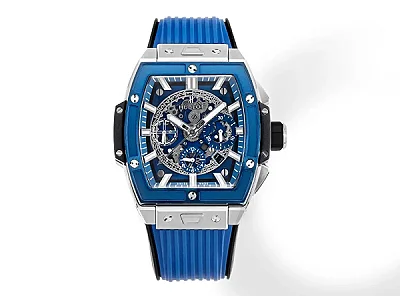 ZF Factory HUBLOT Spirit of Big Bang Blue Titanium &amp; Resin Limited Edition Watch - Model 642.NX.0170.RX - Best Replica Watch