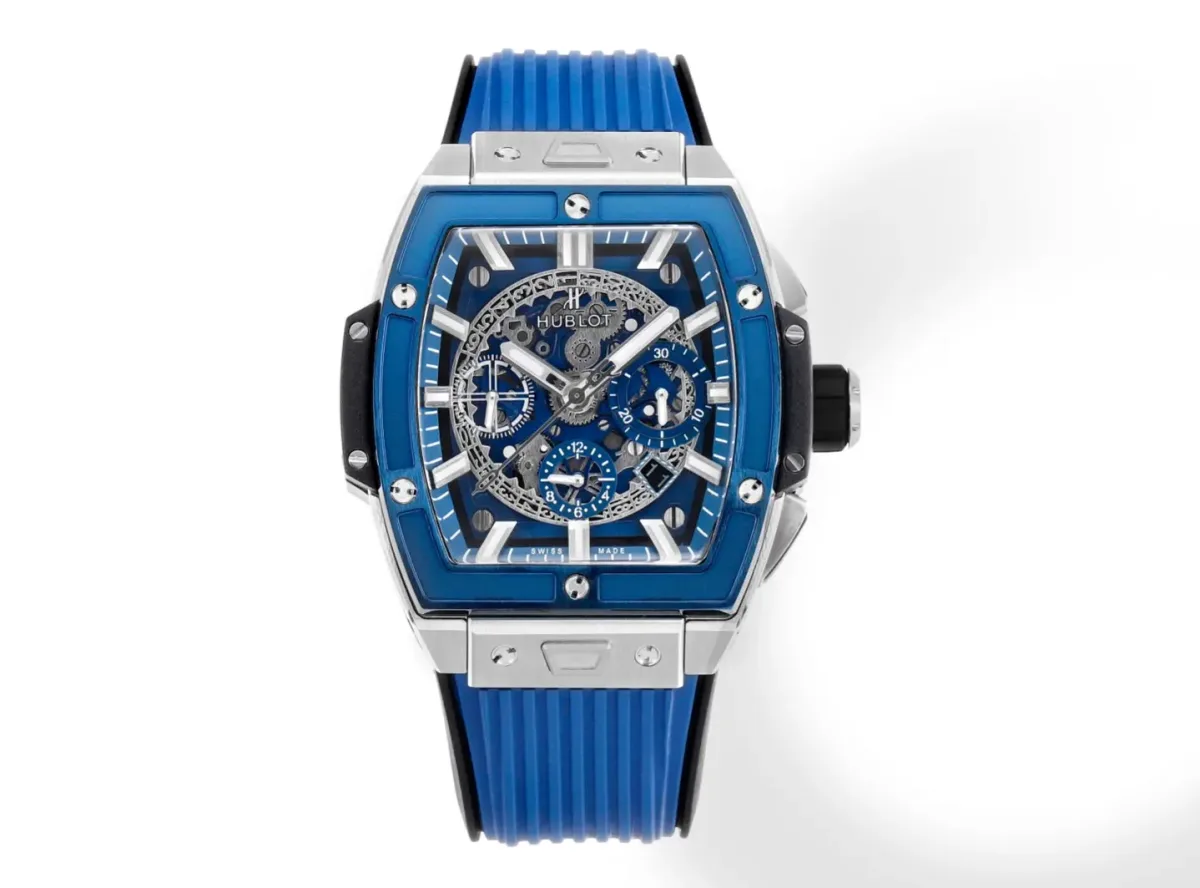 TMF Factory HUBLOT Spirit of Big Bang Blue Titanium &amp; Resin Limited Edition Watch - Model 642.NX.0170.RX - Best Replica Watch