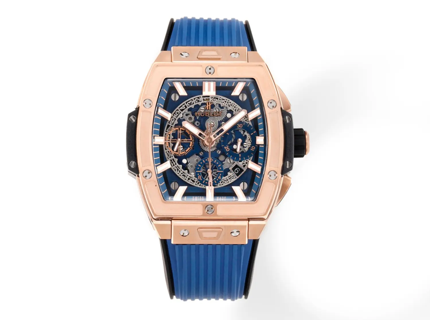 APS Factory Hublot Spirit of Big Bang King Gold Blue Limited Edition Super Clone Watch - Model 642.NX.0170.RX