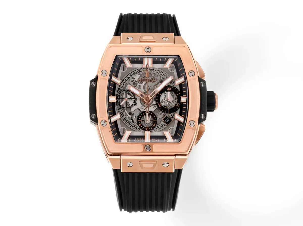 JJ Factory HUBLOT Spirit of Big Bang King Gold Black Rubber Strap Limited Edition Watch - Model 642.NX.0170.RX - Super Clone Edition