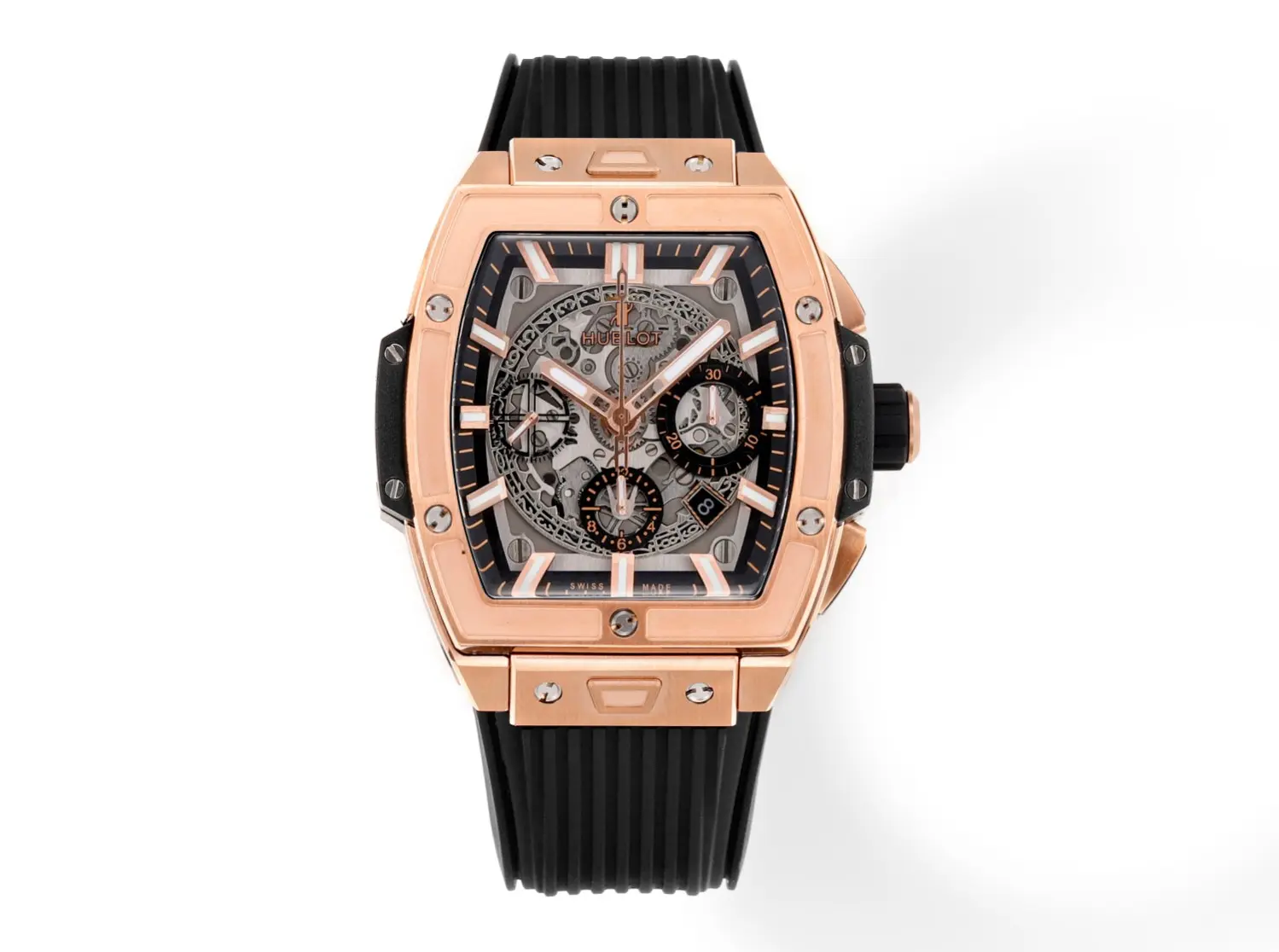 V6 Factory HUBLOT Spirit of Big Bang King Gold Black Rubber Strap Limited Edition Watch - Model 642.NX.0170.RX - Super Clone Edition