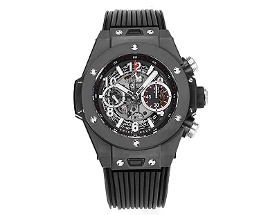 TW Factory Hublot Big Bang Unico Black Magic 45mm Colorful Ceramic Watch with Rubber Strap - Super Clone Excellence