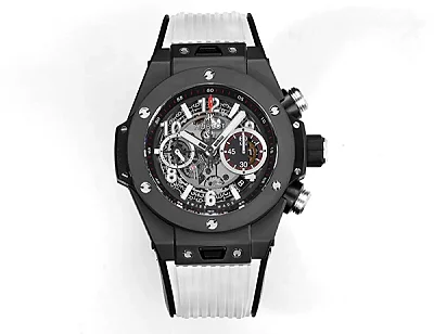 TMF Factory Hublot Big Bang Unico Colorful Ceramic Watch - Black with Rubber Strap, 45mm - Super Clone Excellence