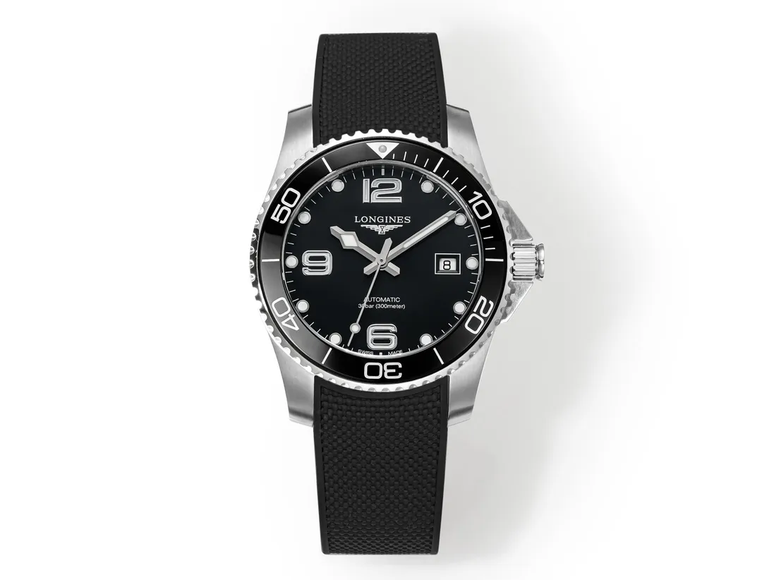 YC Factory Longines Conquest Black Dial Rubber Strap - Super Clone Watch