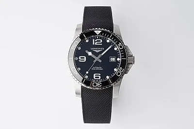 JF Factory Longines Conquest Black Dial Rubber Strap - Best Super Clone Watch