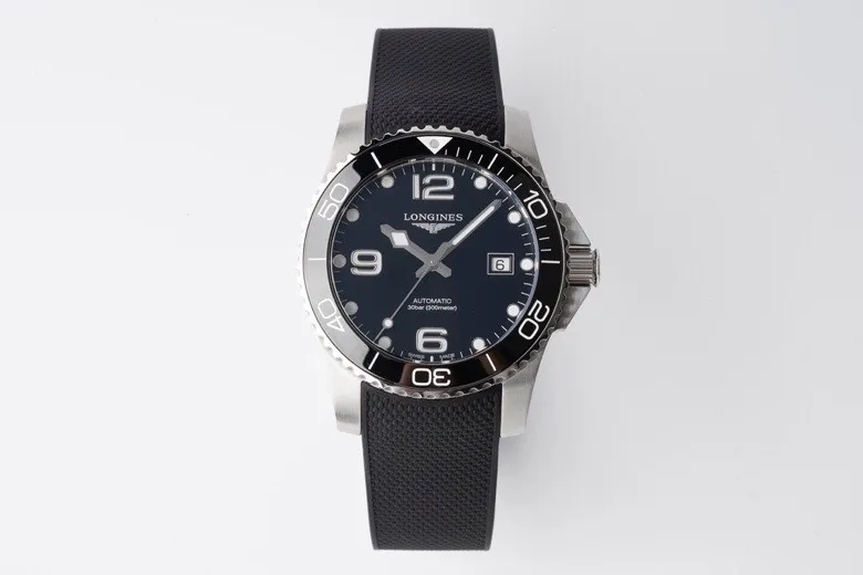 RM Factory Longines Conquest Black Dial Rubber Strap - Best Super Clone Watch
