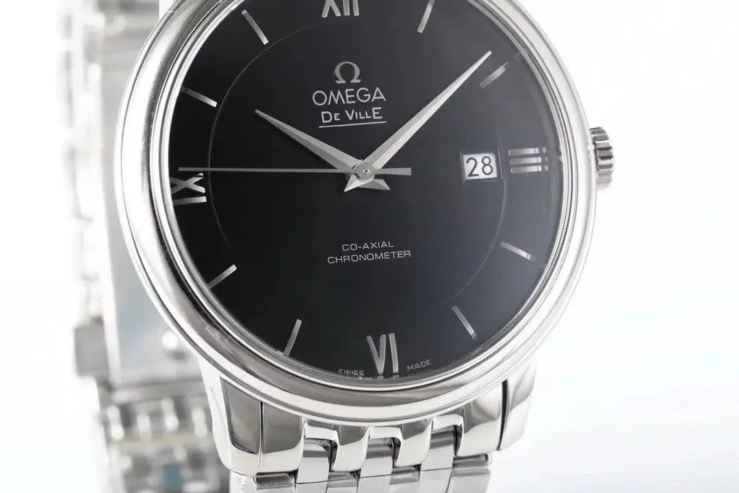 Omega De Ville Prestige Black Dial Steel