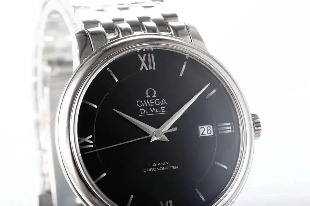 Omega De Ville Prestige Black Dial Steel
