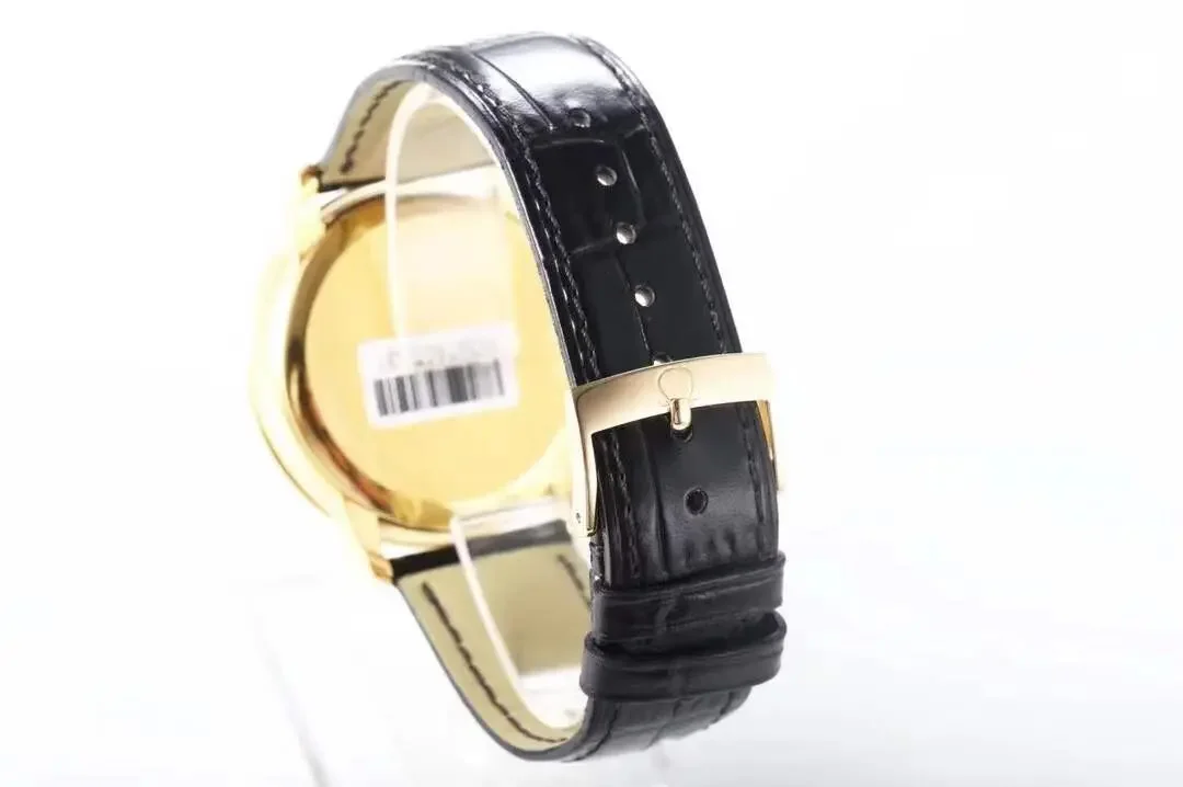 Omega De Ville Gold Watch Black Strap