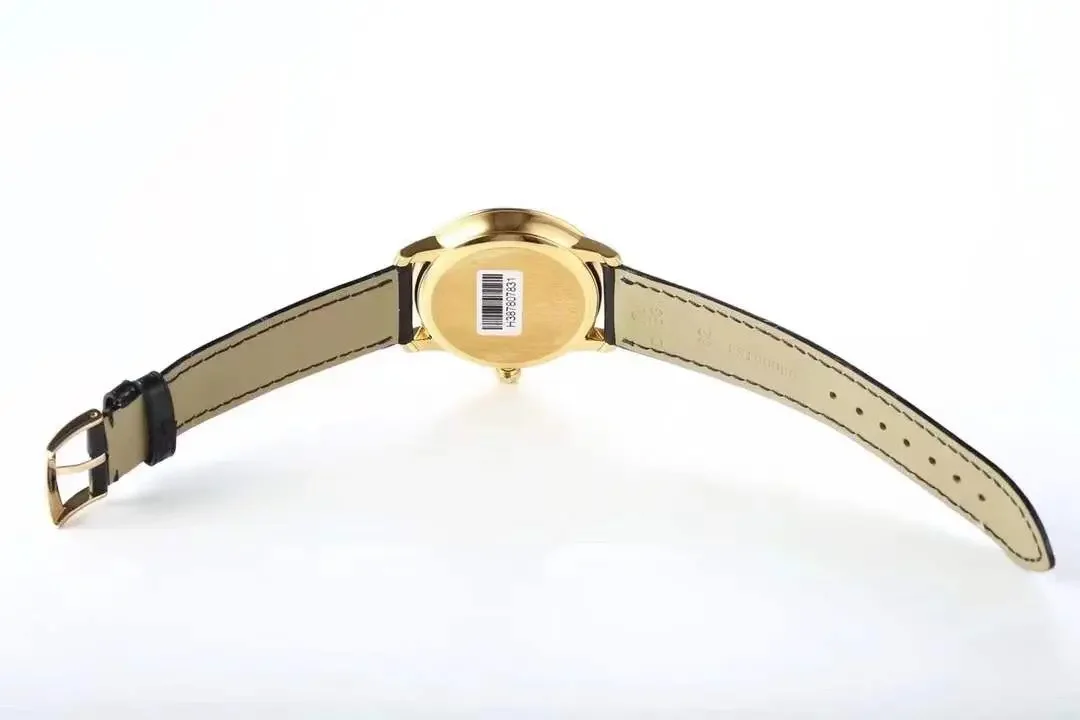 Omega De Ville Gold Watch Black Strap