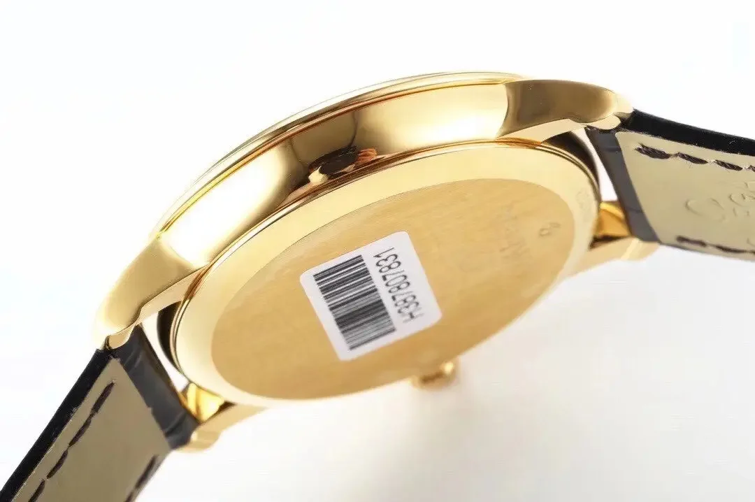 Omega De Ville Gold Watch Black Strap