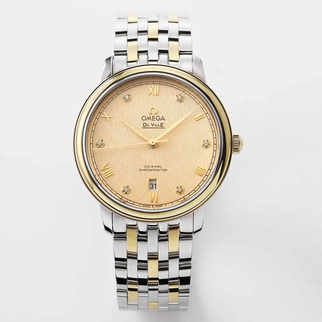 Omega De Ville Prestige Champagne Dial Two-Tone