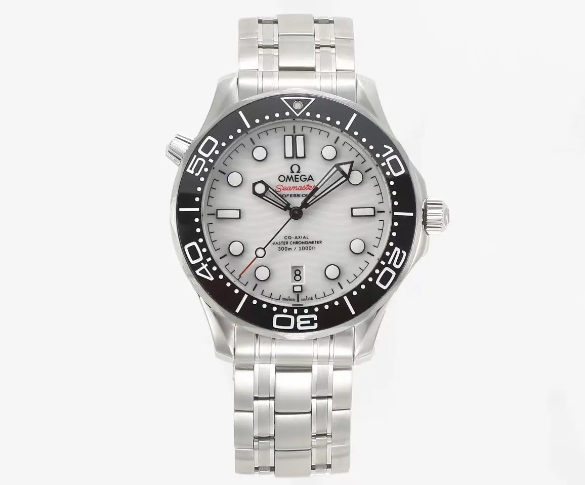 VS Factory OMEGA Seamaster Planet Ocean 600m Co-Axial Master Chronometer 42mm Diver's Watch - Stainless Steel with Black Ceramic Bezel, White Dial by VSF Watch