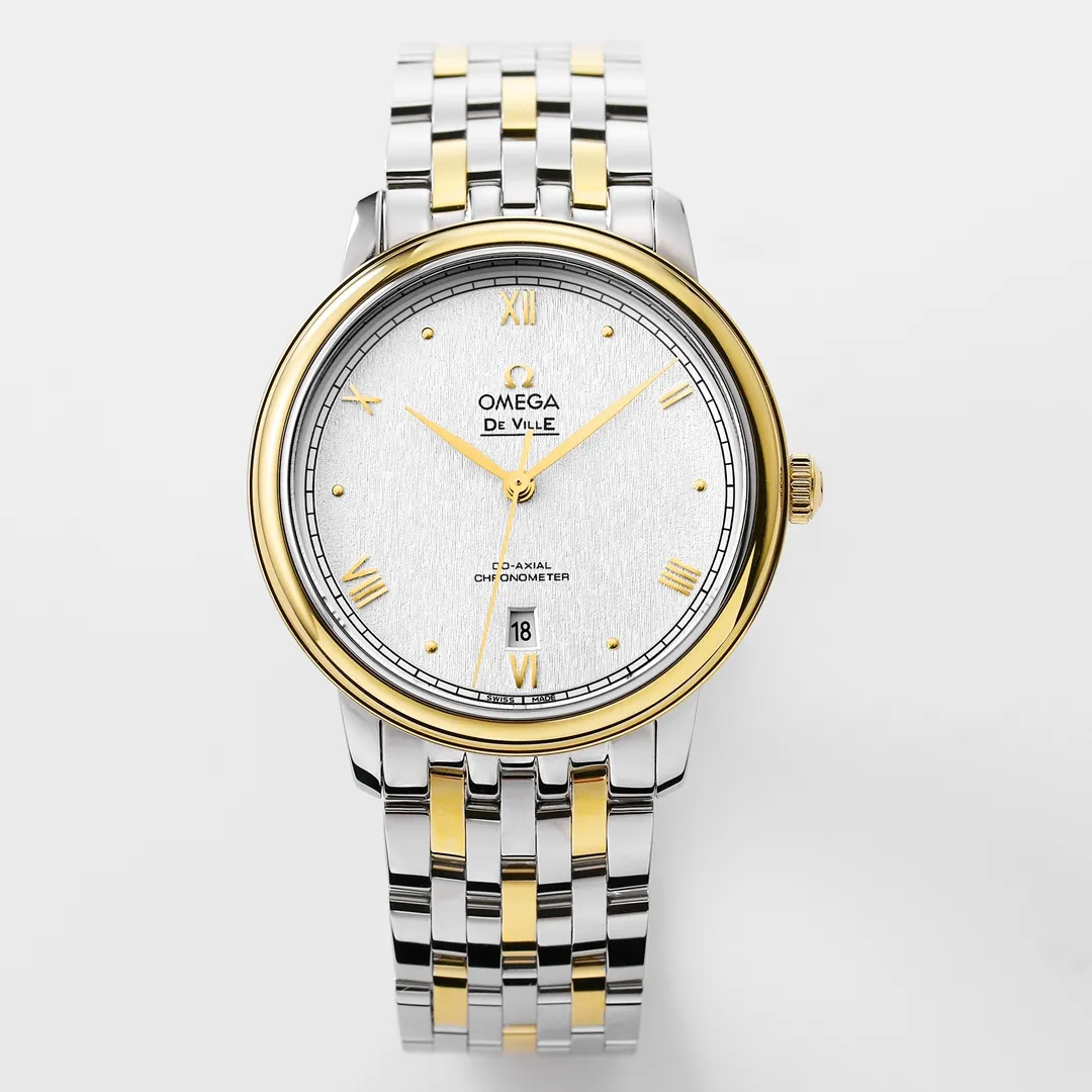 ZF Factory Omega De Ville Prestige Silver Two-Tone VSF Watch