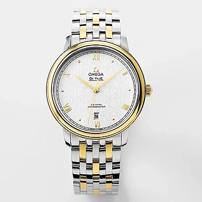 ZF Factory Omega De Ville Prestige Silver Two-Tone VSF Watch