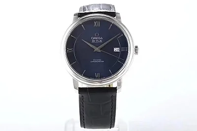 ZF Factory Omega De Ville Blue Dial Leather Watch - Premium VSF Watches Collection