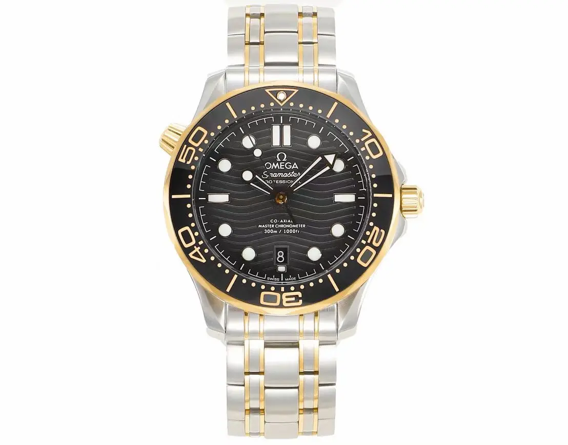 ZF Factory OMEGA Seamaster Planet Ocean 600m Co-Axial Master Chronometer 42mm Diver's Watch - Black Ceramic Bezel, Two-Tone Stainless Steel Bracelet with Premium VSF Watches Craftsmanship