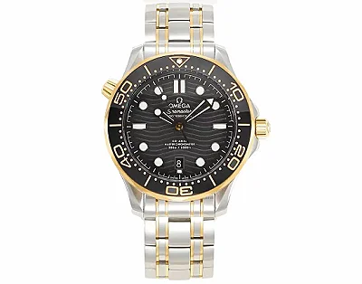 ZF Factory OMEGA Seamaster Planet Ocean 600m Co-Axial Master Chronometer 42mm Diver's Watch - Black Ceramic Bezel, Two-Tone Stainless Steel Bracelet with Premium VSF Watches Craftsmanship