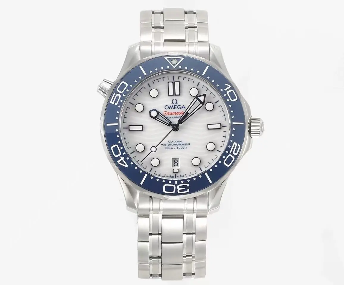 ZF Factory OMEGA Seamaster Planet Ocean 600m Co-Axial Master Chronometer 42mm Diver's Watch - White Dial, Stainless Steel Bracelet by VSF Watches Brand