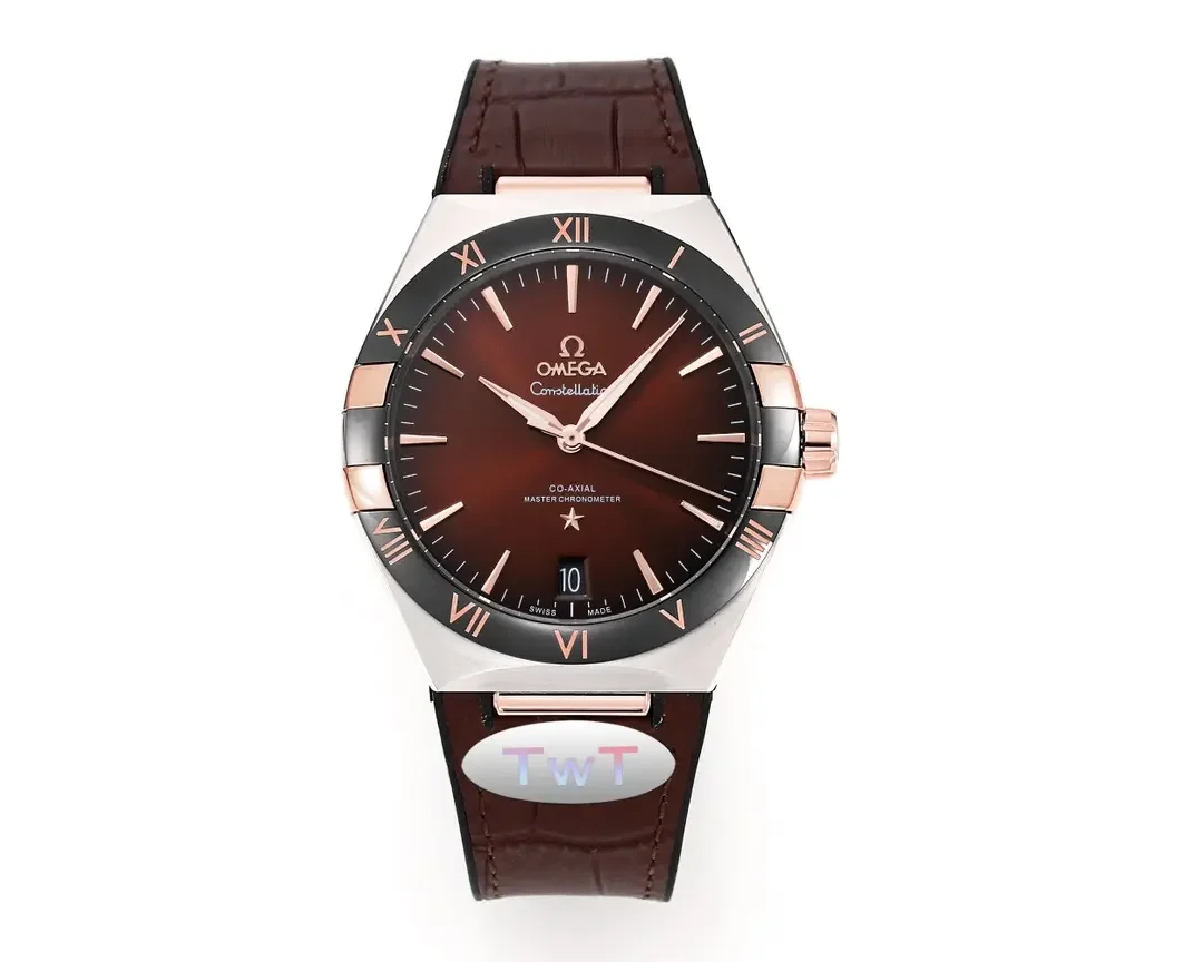 OMEGA Constellation Meteorite 41mm Brown Leather VSF Watch Replica