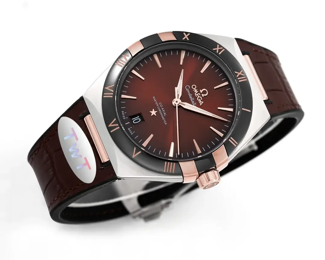 OMEGA Constellation Meteorite 41mm Brown Leather VSF Watch Replica