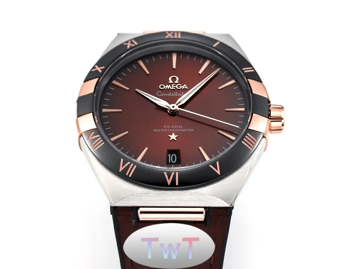 OMEGA Constellation Meteorite 41mm Brown Leather VSF Watch Replica
