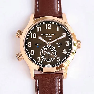 PF Factory Patek Philippe Calatrava 5524 Rose Gold Brown Super Clone Replica Watch