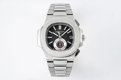 TW Factory Patek Philippe 5980 Nautilus Black Dial Steel Super Clone Replica Watch