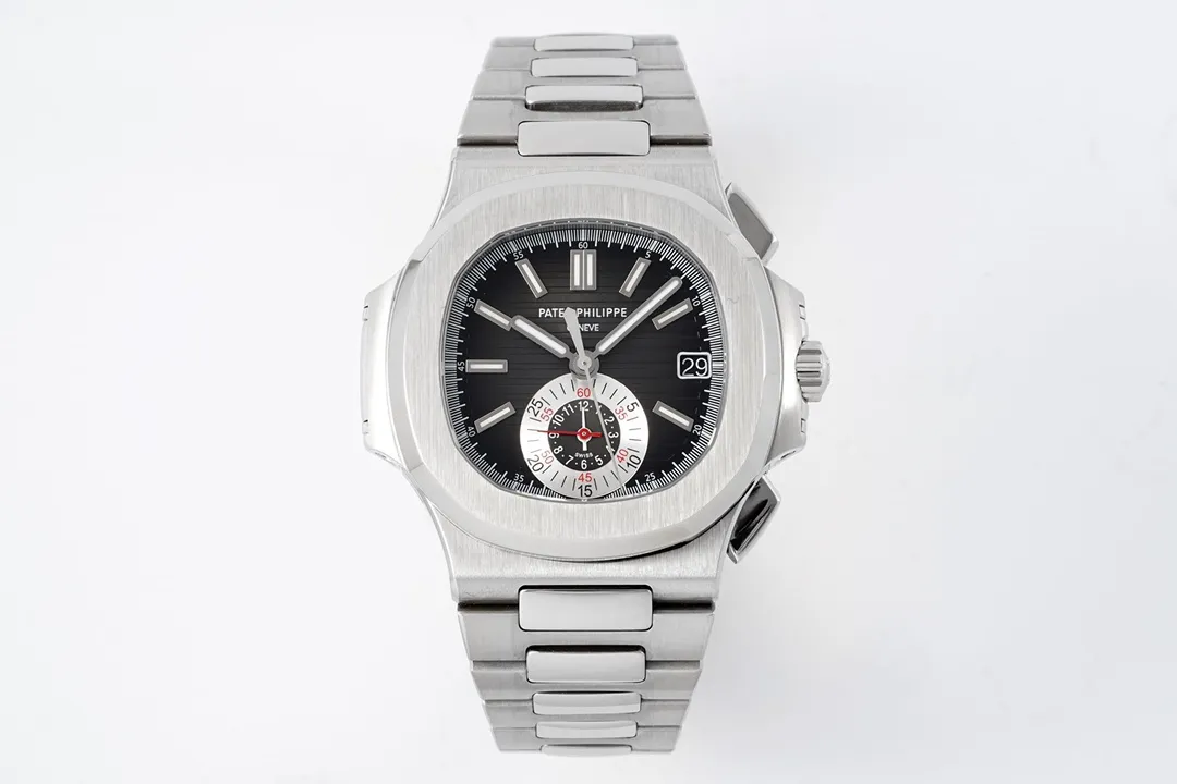 PF Factory Patek Philippe 5980 Nautilus Black Dial Steel Super Clone Replica Watch