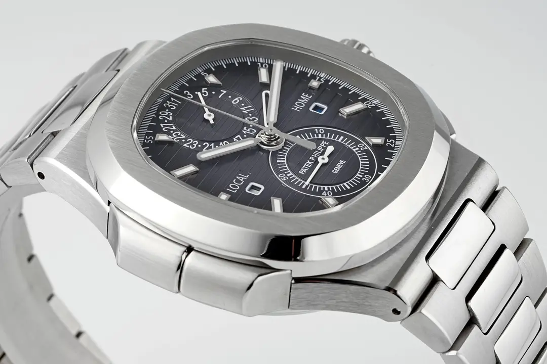 ZF Factory Patek Philippe Nautilus 5990/1A Dual Time Steel Black Super Clone Replica Watch