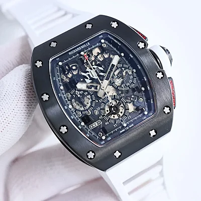 ZF Factory Richard Mille RM011-FM White Strap Super Clone Watch - Premium Replica Richard Mille