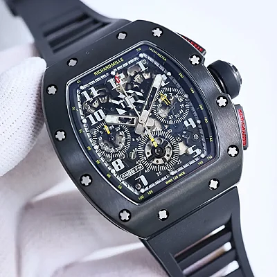ZF Factory Richard Mille RM011-FM Black Chronograph Super Clone Watch - Premium Replica Richard Mille