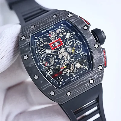 ZF Factory Richard Mille RM011-FM Black Chronograph Super Clone Watch - Premium Replica Richard Mille