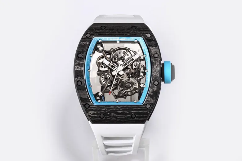 ZF Factory Richard Mille RM055 NTPT Carbon White Rubber - Premium Super Clone Watch