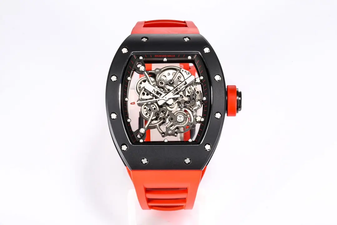 ZF Factory Richard Mille RM055 White Ceramic Red Strap - Premium Super Clone Watch