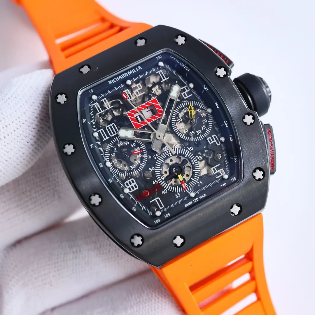 KV Factory Richard Mille RM011-FM Black Orange Super Clone Luxury Watch