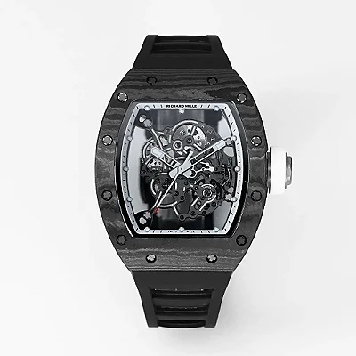 KV Factory Richard Mille RM055 Carbon Fiber Black Rubber Super Clone Luxury Watch