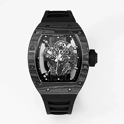 BBR Factory Richard Mille RM055 Carbon Fiber Black Rubber Super Clone Luxury Watch