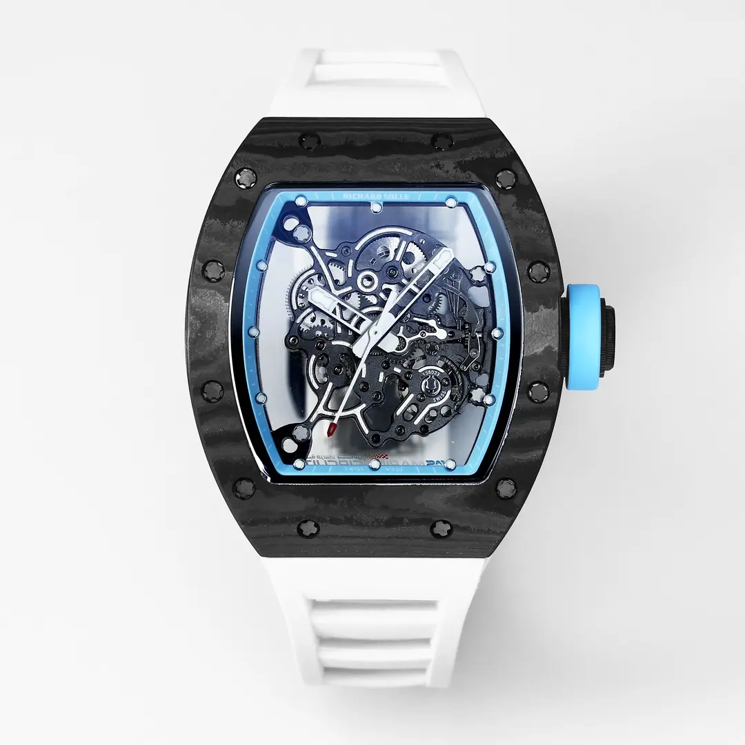 APS Factory Richard Mille RM055 Carbon Fiber Blue Super Clone Luxury Watch