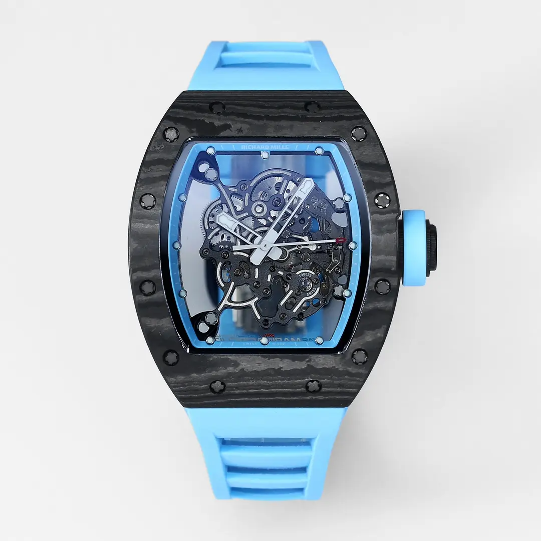 KV Factory Richard Mille RM055 Carbon Fiber Blue Super Clone Luxury Watch