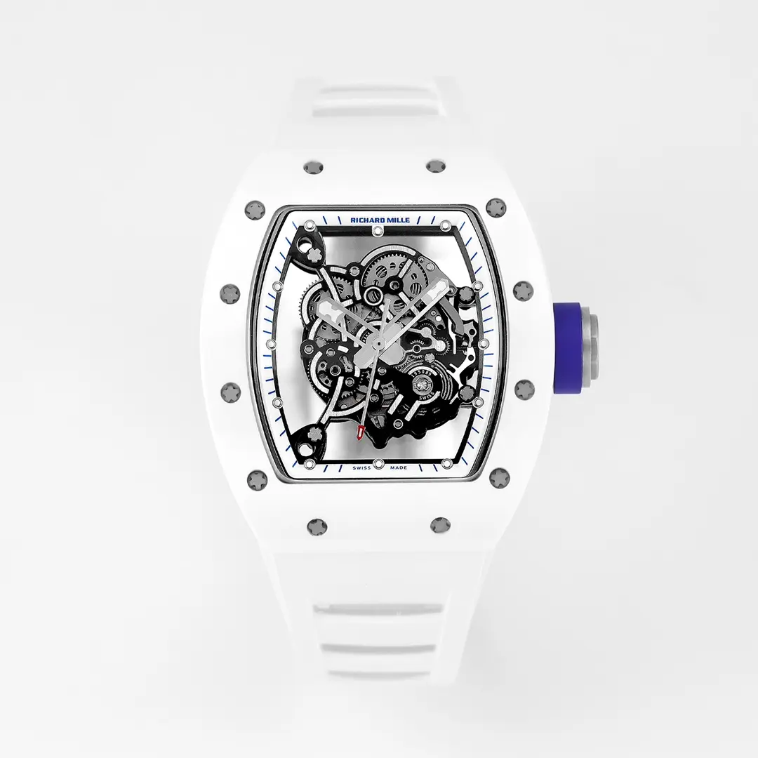 EUR Factory Richard Mille White Ceramic Super Clone Watch - Premium Replica Richard Mille Watch