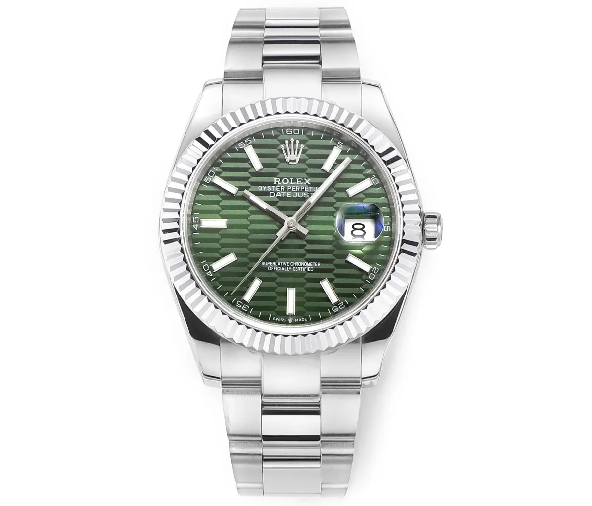 Rolex Datejust 41mm Green Fluted Bezel - Super Clone VSF Watches Edition