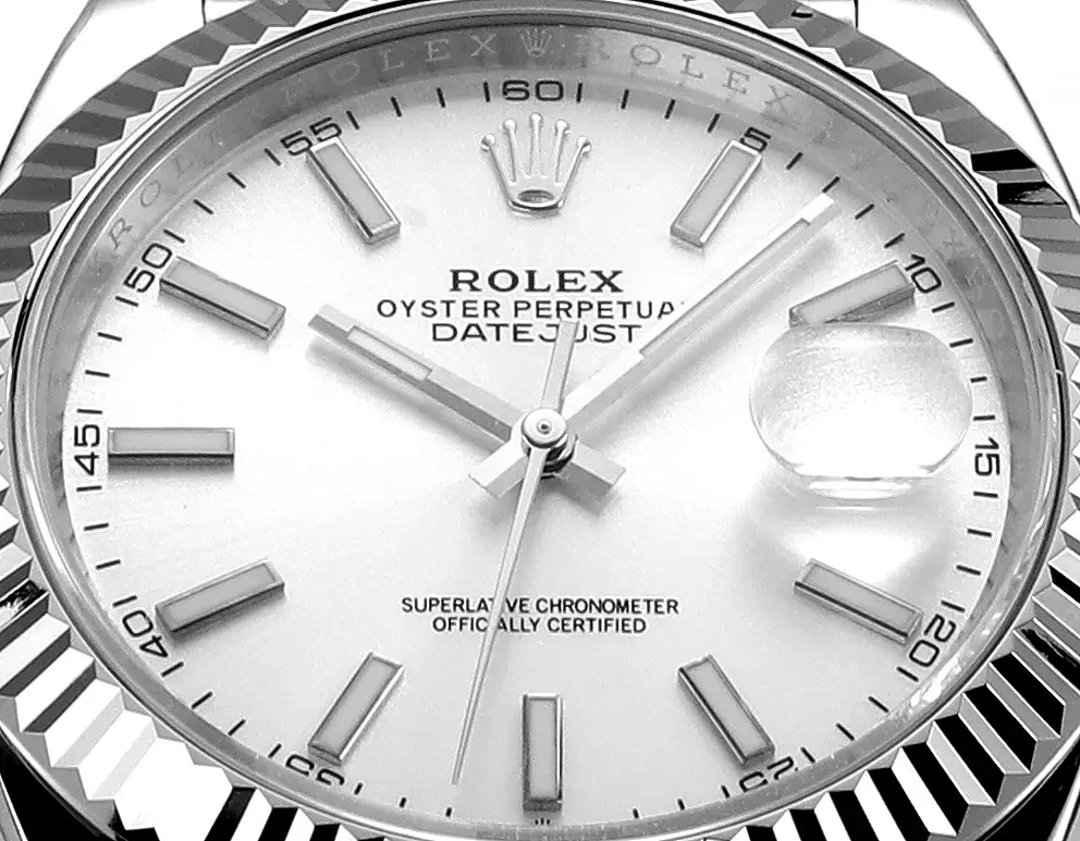 Rolex Datejust 41mm Silver Fluted Bezel Stainless Steel VSF Super Clone Watch