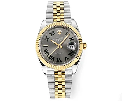 Rolex Datejust 41mm Watch - Two-Tone Steel and Gold with Grey Dial - Super Clone VSF Watch