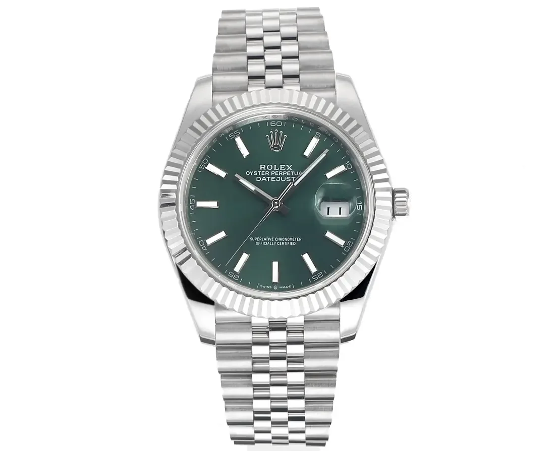VS Factory Rolex Datejust 41mm Green Dial Stainless Steel Jubilee Bracelet