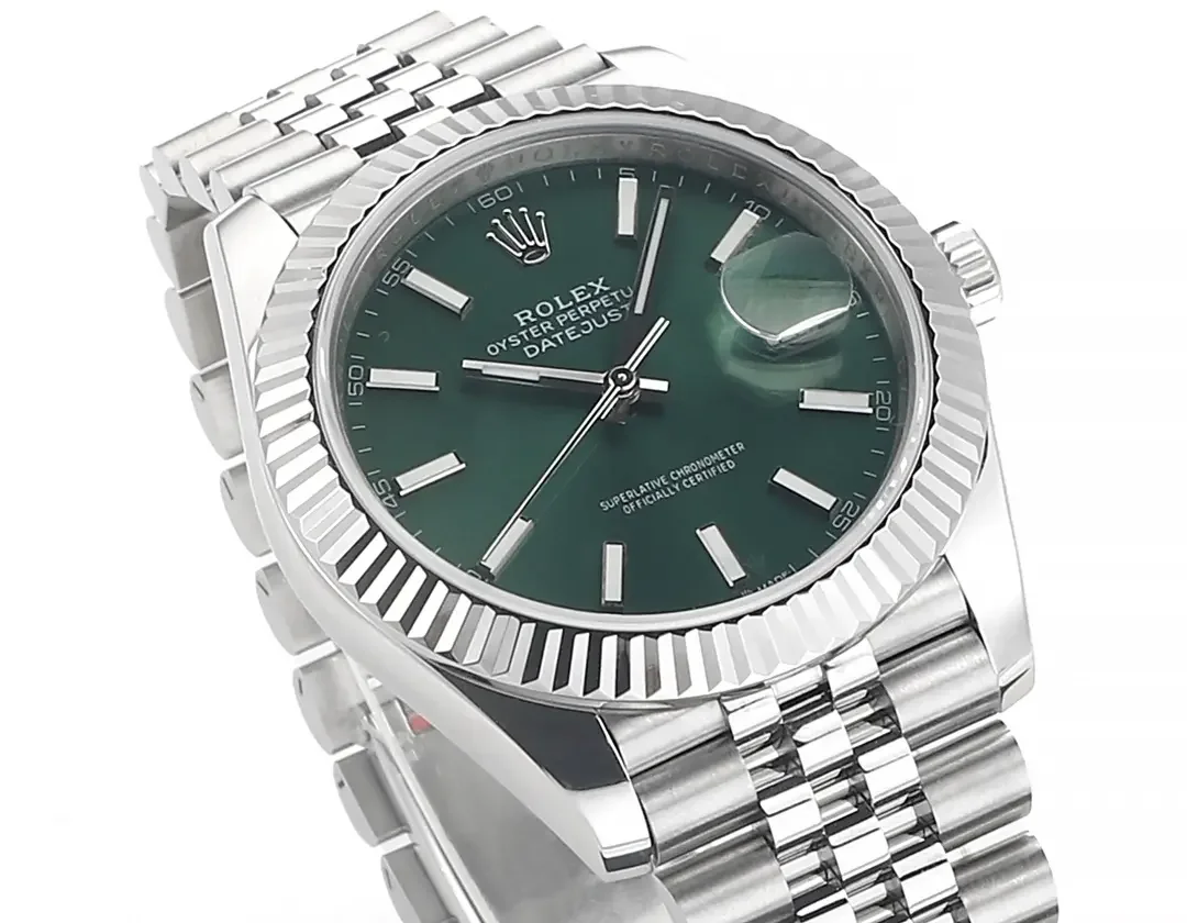 VS Factory Rolex Datejust 41mm Green Dial Stainless Steel Jubilee Bracelet